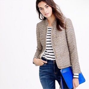 J. Crew Metallic Multicolor Tweed Blazer Jacket Size 6P